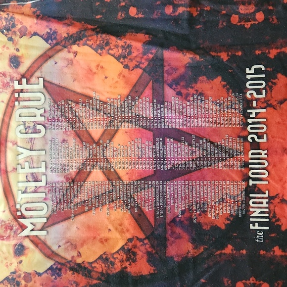 Motley Crue 2014-2015 final tour tshirt in XL - Picture 7 of 9